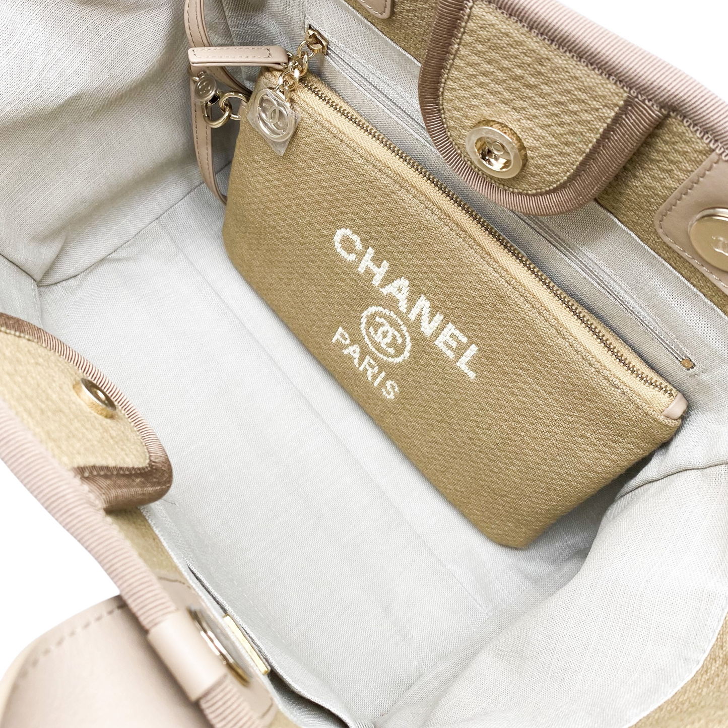 Chanel Khaki Small Deauville