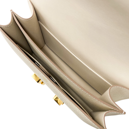 Hermes Constance 18 Craie Epsom Gold Hardware