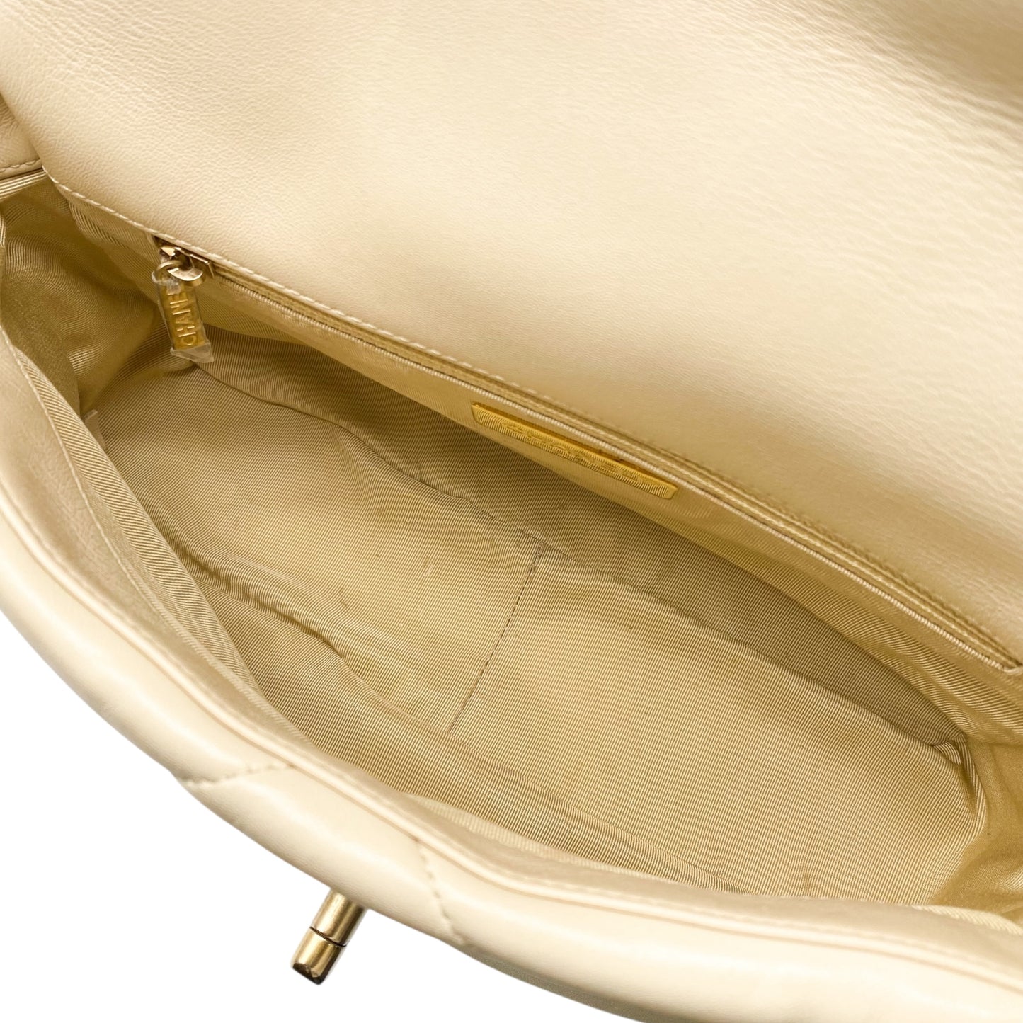 Chanel 19 Medium Beige Flap Bag