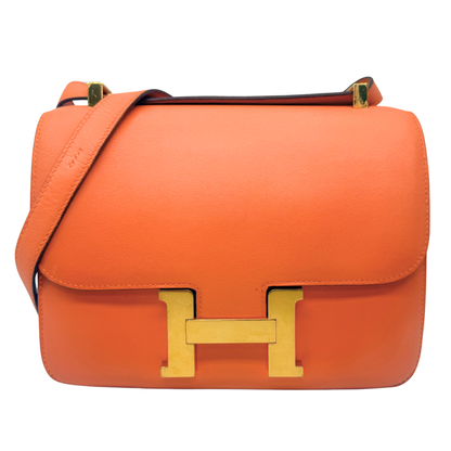 Hermès Constance 24 Orange Swift Gold Hardware