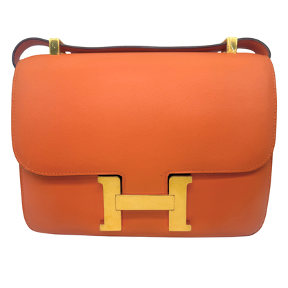 Hermès Constance 24 Orange Swift Gold Hardware