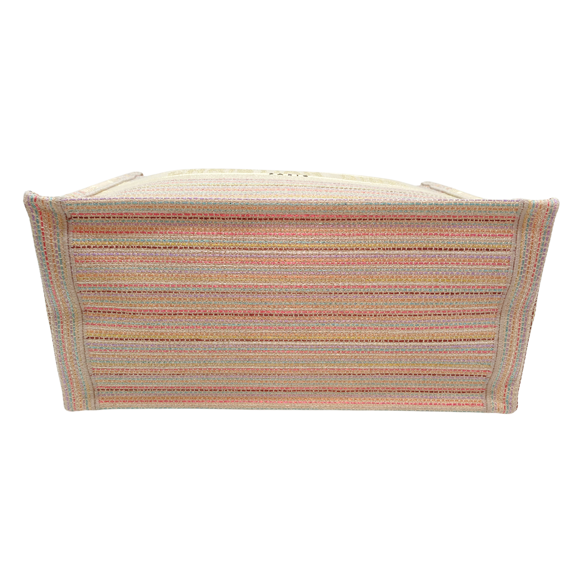 Dior Canvas Stripe Embroided Medium Booktote