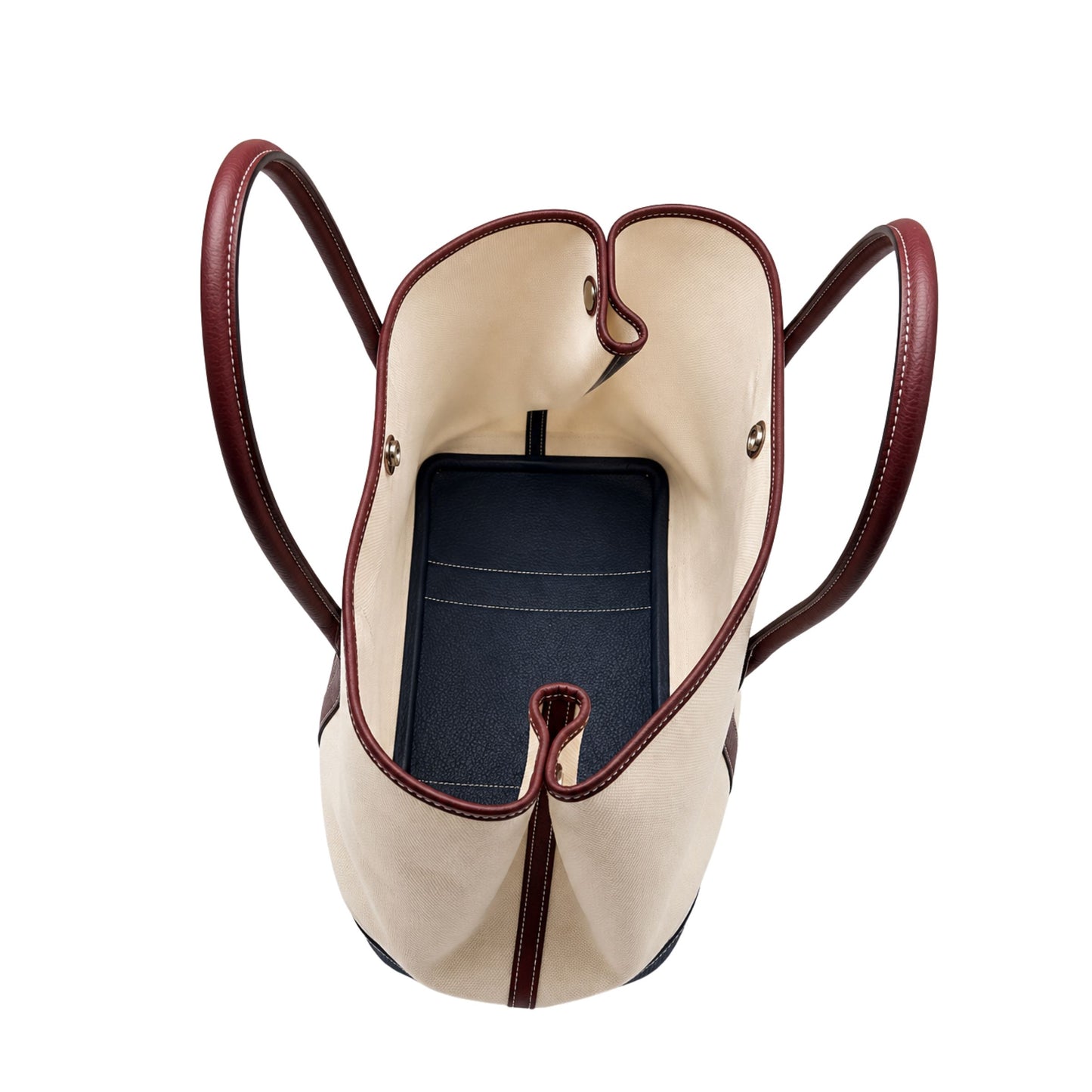 Hermes Garden Party 36 Toile Rouge H and Blue Sapphire Tote
