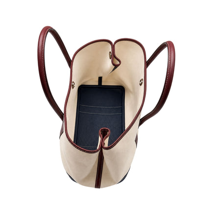 Hermes Garden Party 36 Toile Rouge H and Blue Sapphire Tote