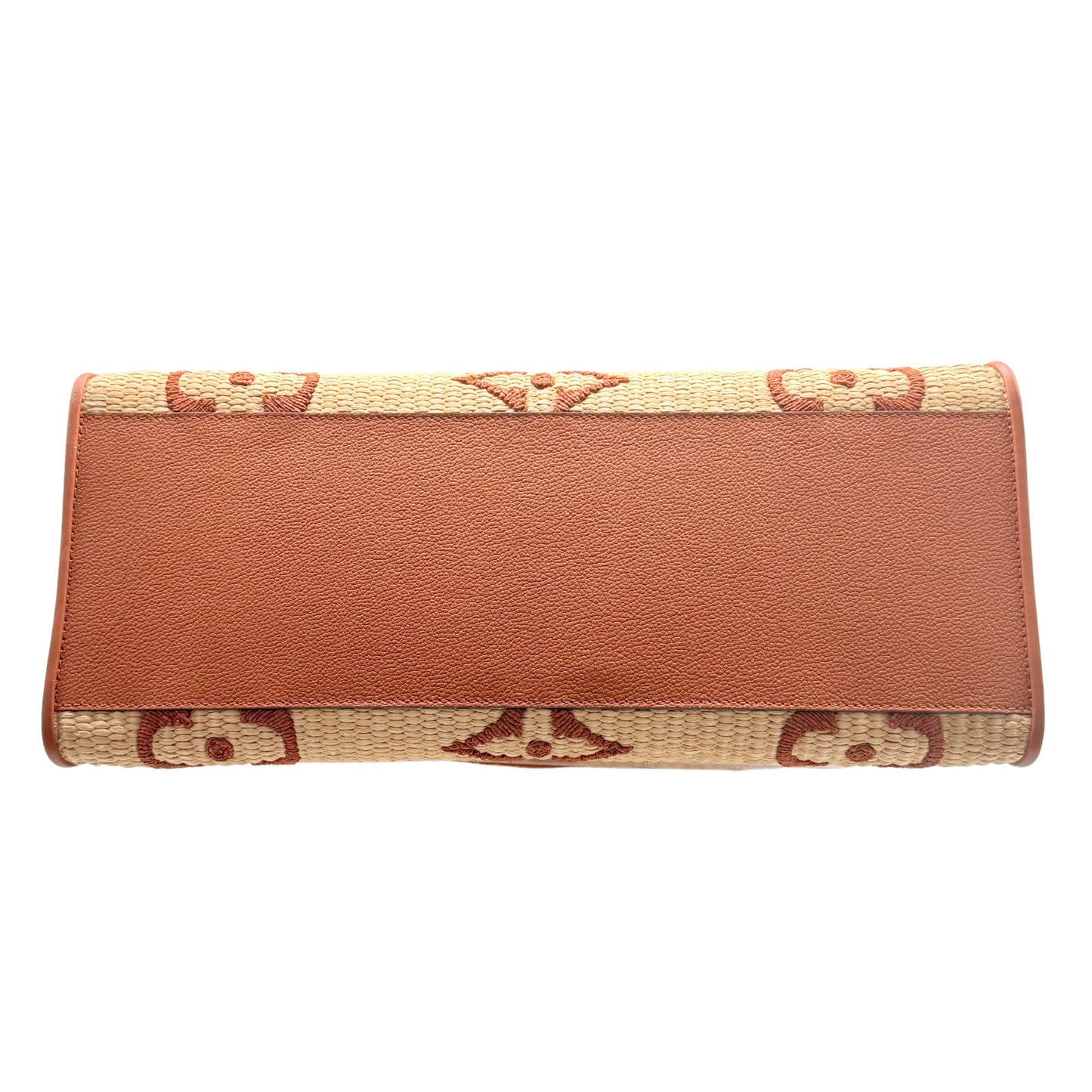 Louis Vuitton On the Go Raffia Beige Brown Tote