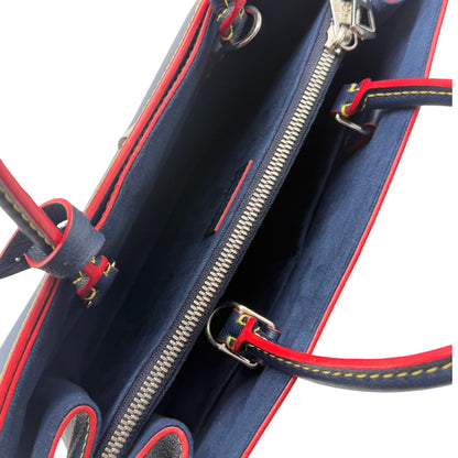 Louis Vuitton Blue Epi Twist Red Trim Tote