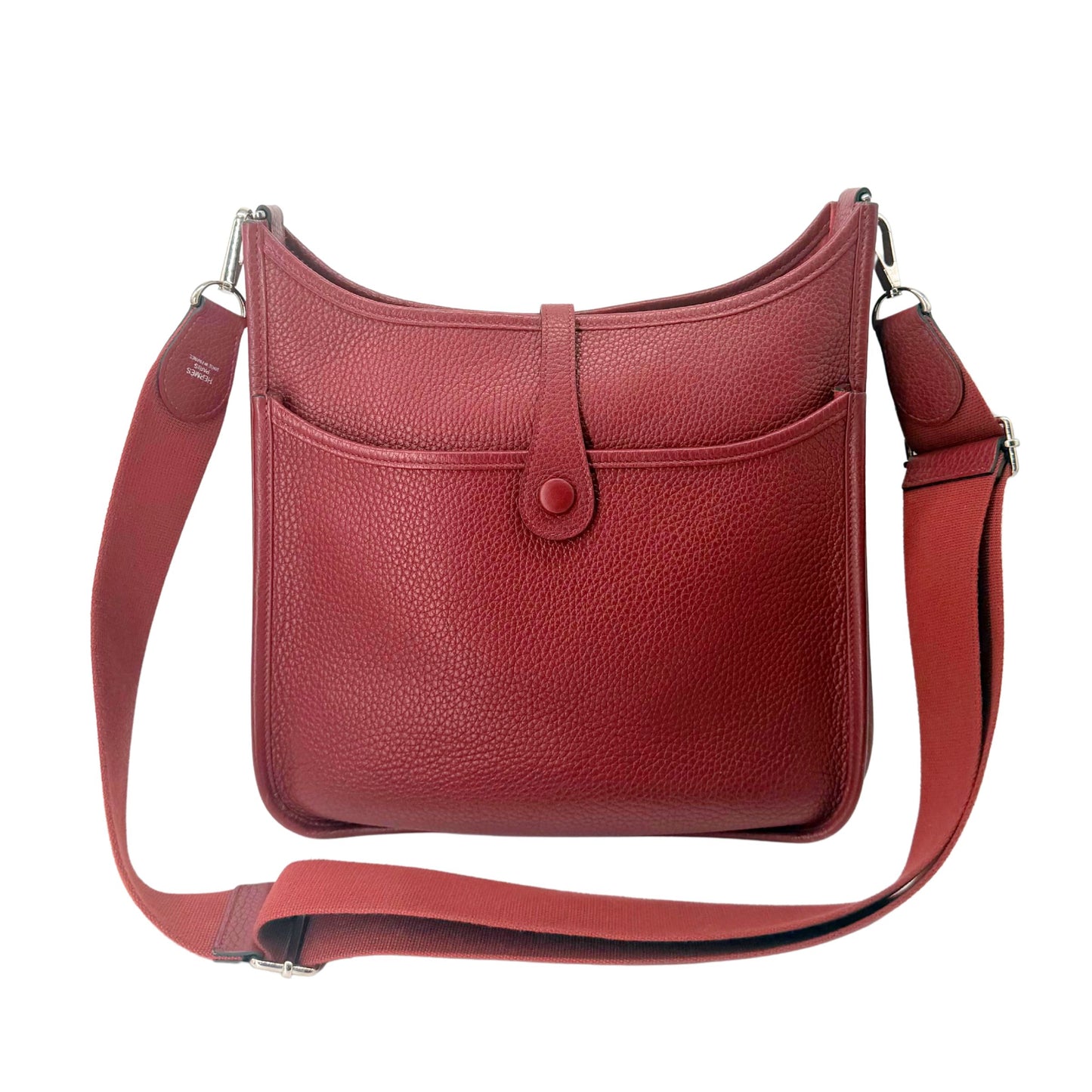 Hermes Evelyne PM Rouge H Palladium Hardware