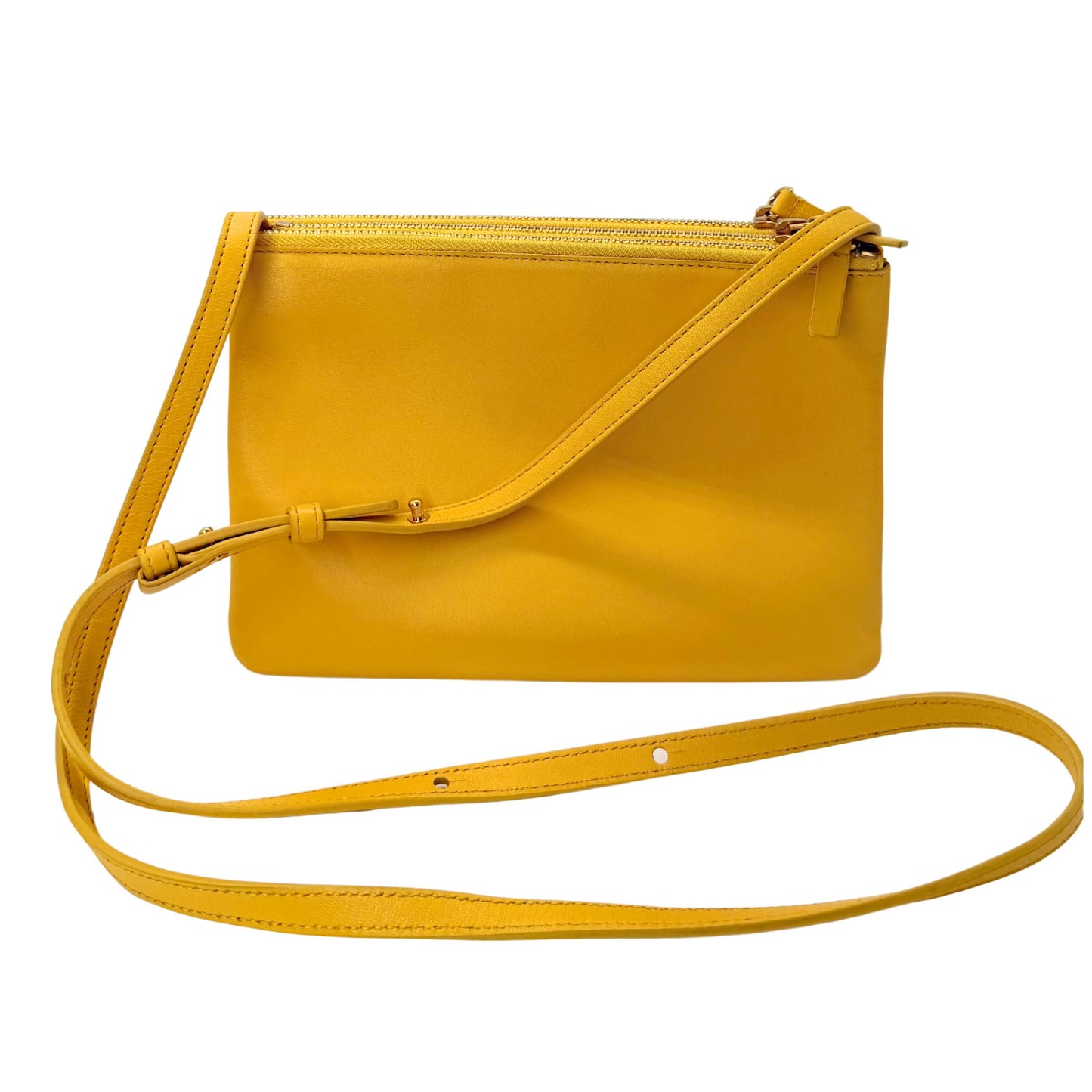 Celine Yellow Trio Lambskin Crossbody