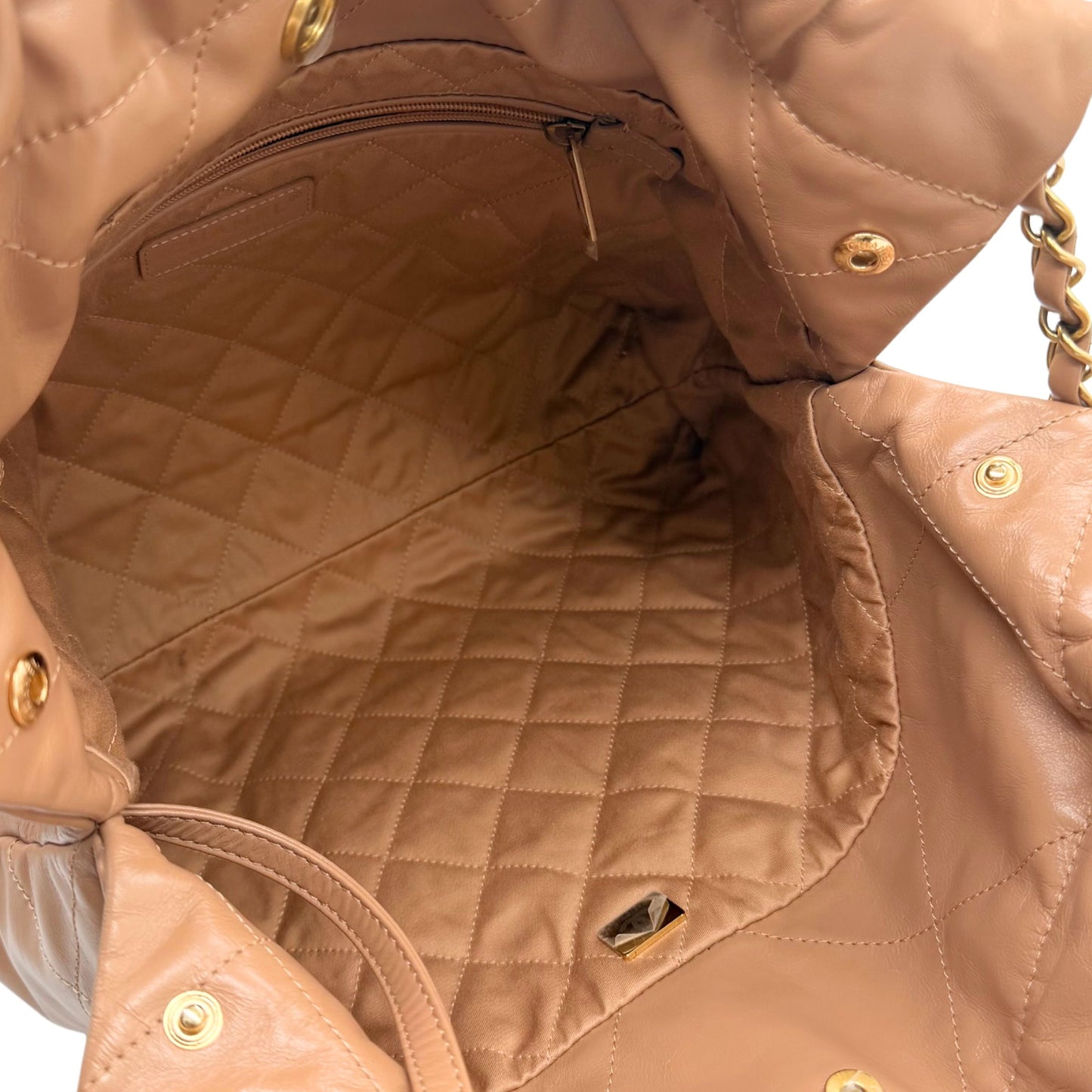 Chanel 22 Medium Hobo Bag in Dark Beige