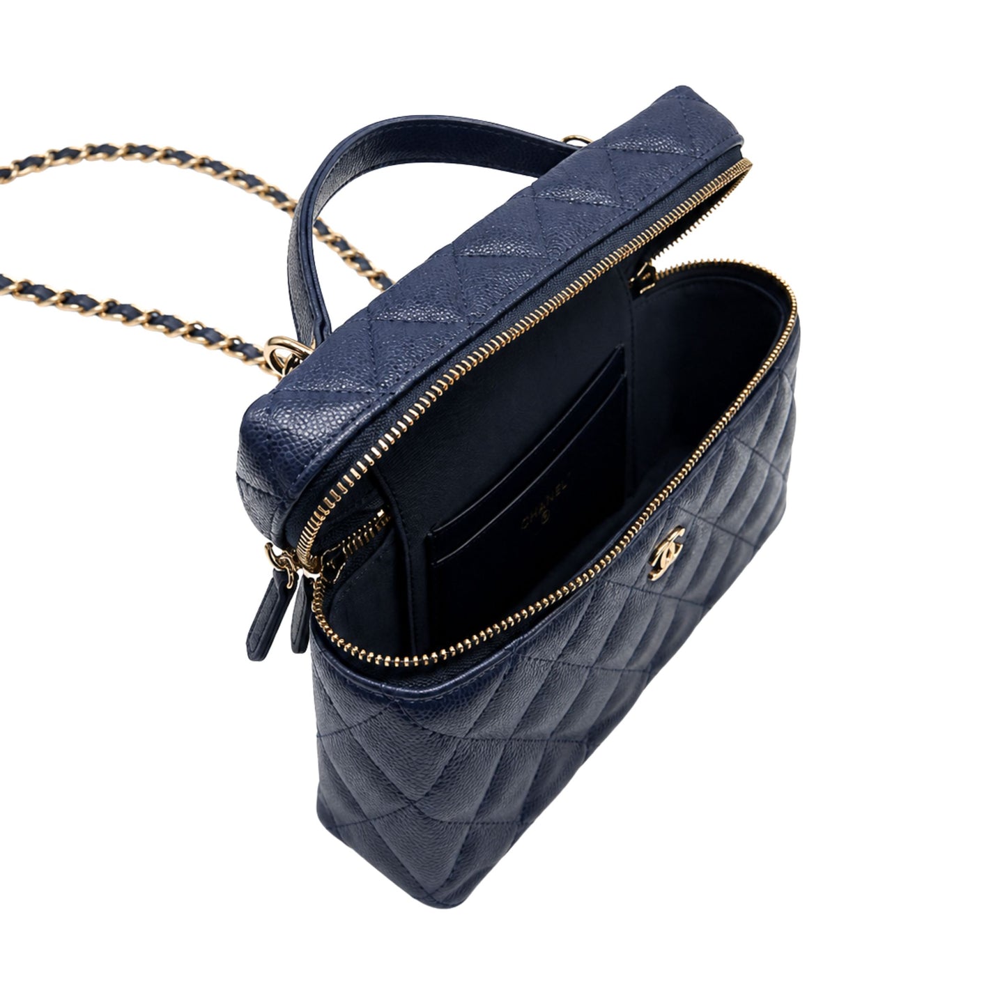 Chanel Navy Slim Vanity Crossbody