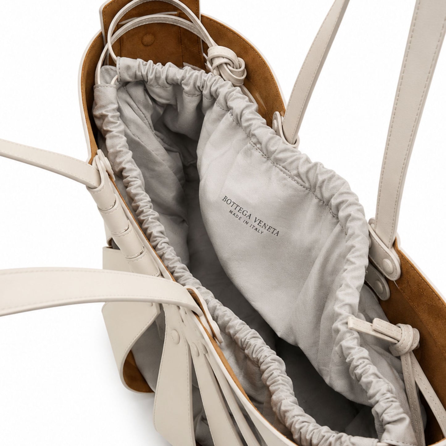 Bottega Veneta White Shell Handbag