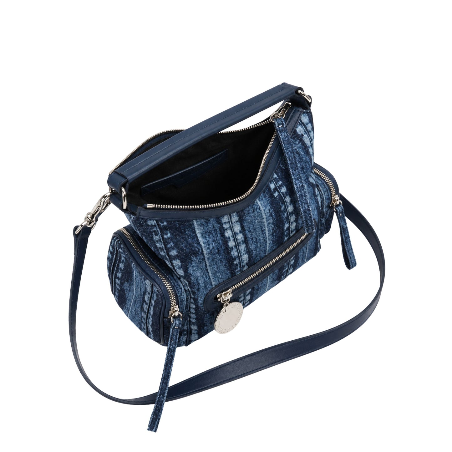 Stella McCartney Nylon Denim Print Dartmoor Shoulder Bag