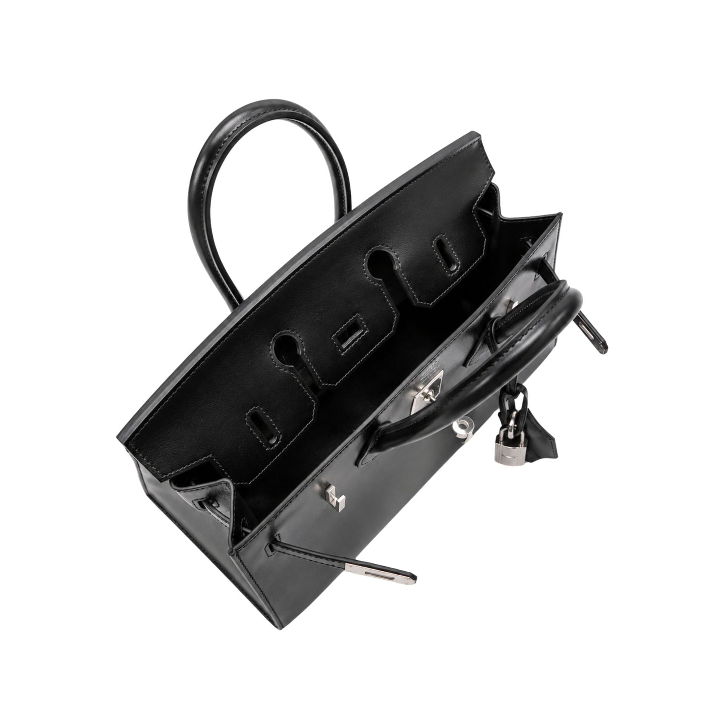 Hermes Birkin 25 in Black Box Calfskin with Palladium Hardware