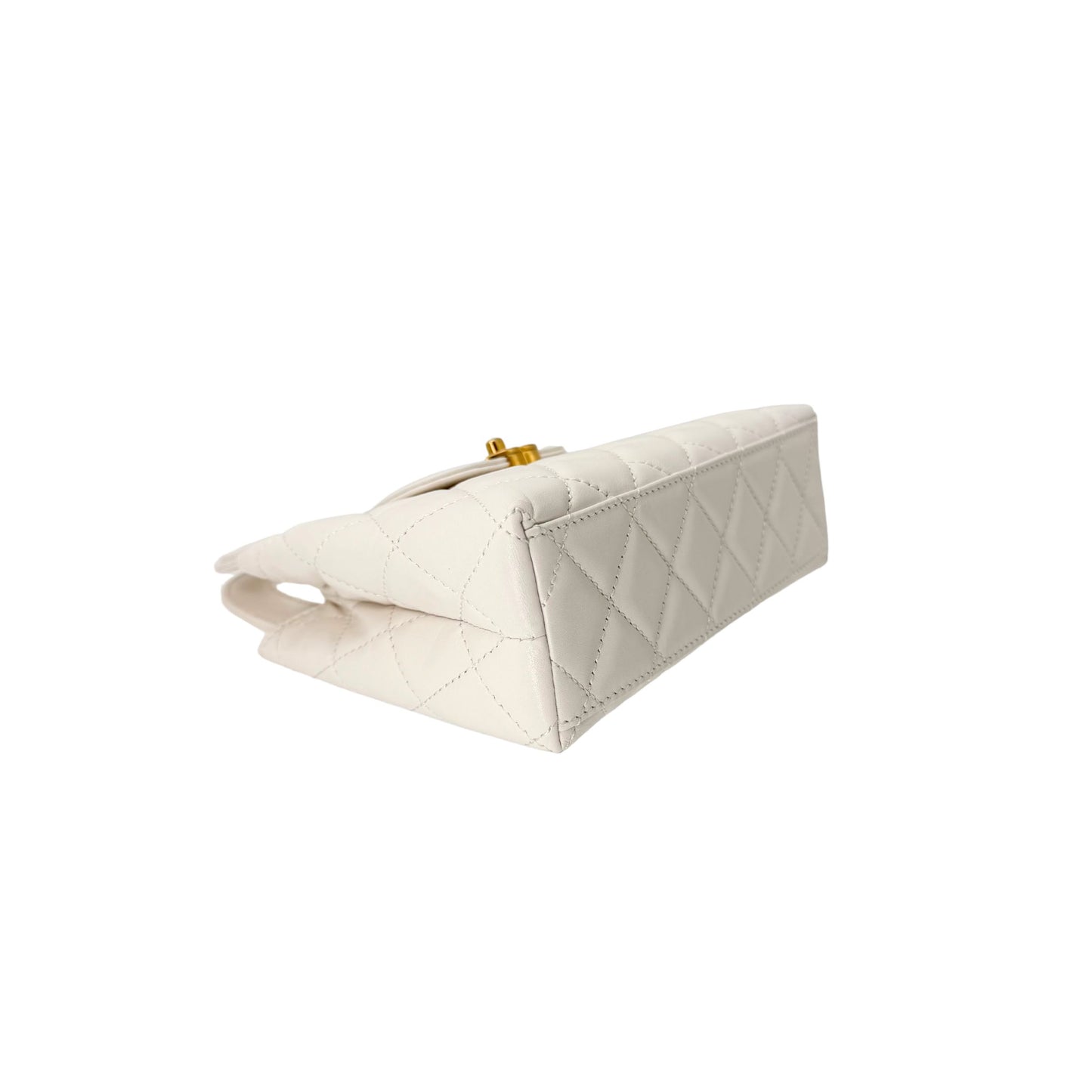 Chanel Kelly Mini Top Handle in White