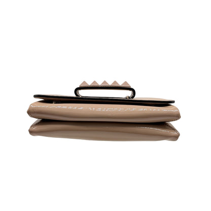 Valentino Va Va Voom Rockstud Patent Flap Clutch with Chain