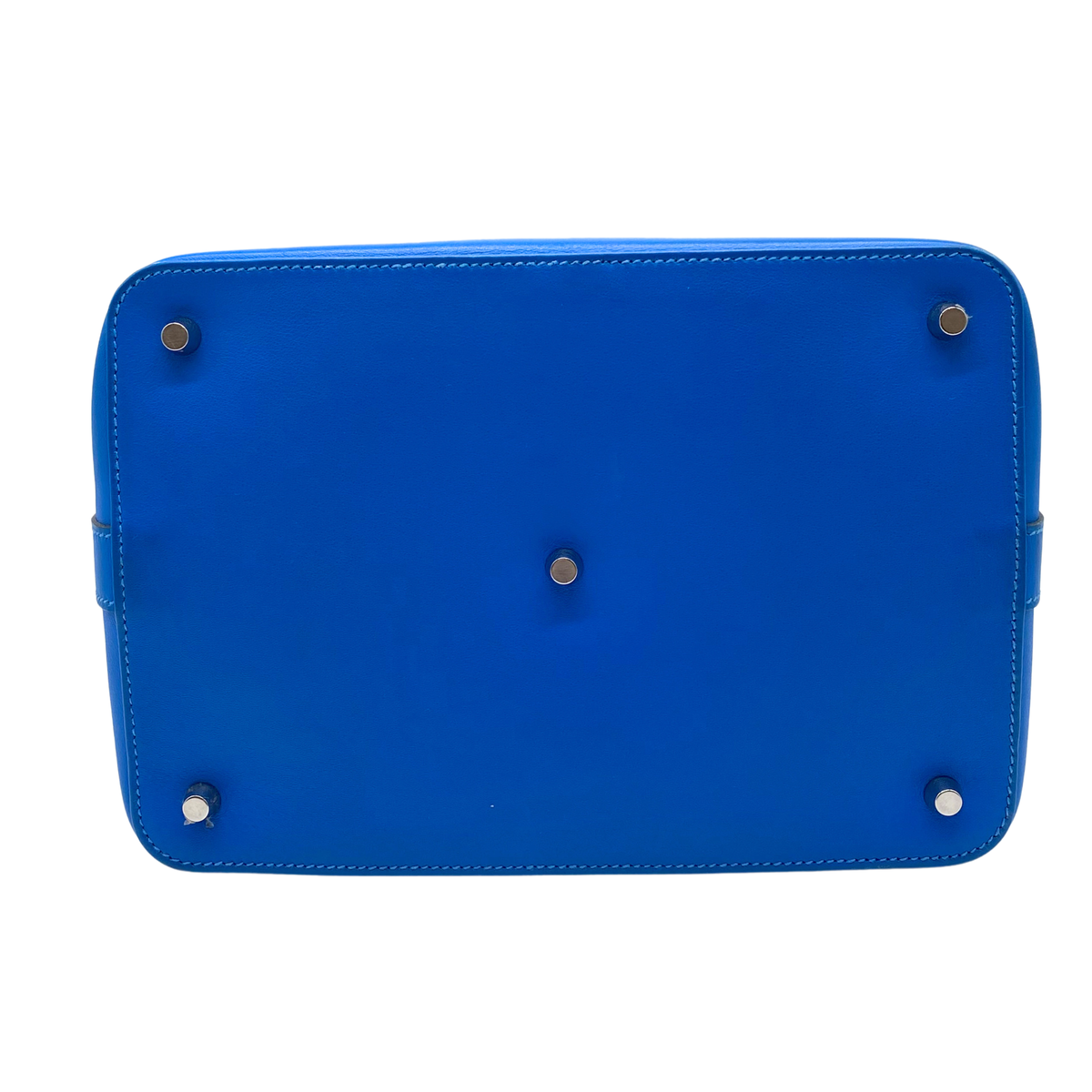 Hermes Bleu Hydra Swift Leather Toolbox 26cm Palladium Hardware