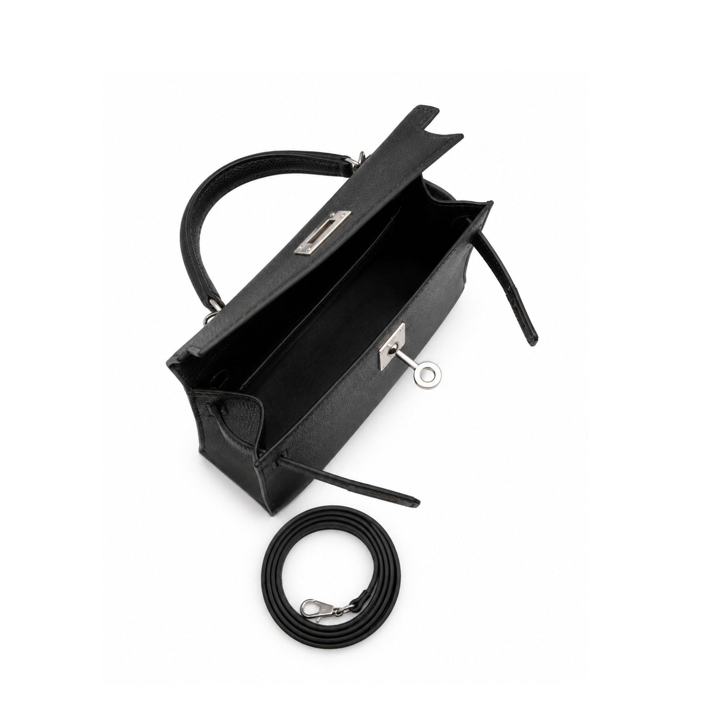 Hermes Black Mini Kelly in Epsom with Palladium Hardware
