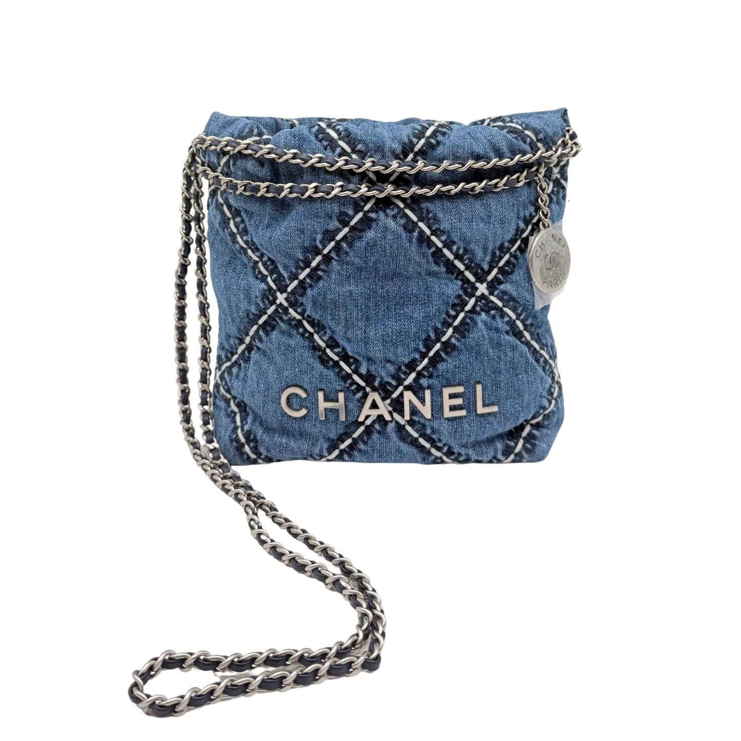 Chanel 22 Mini Denim Crossbody Bag
