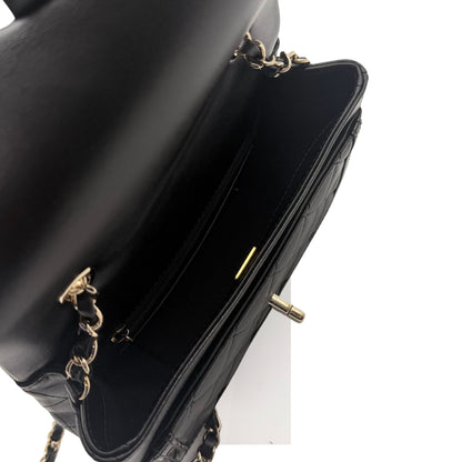 Chanel Black on Black Patent Trim Mini Crossbody Bag
