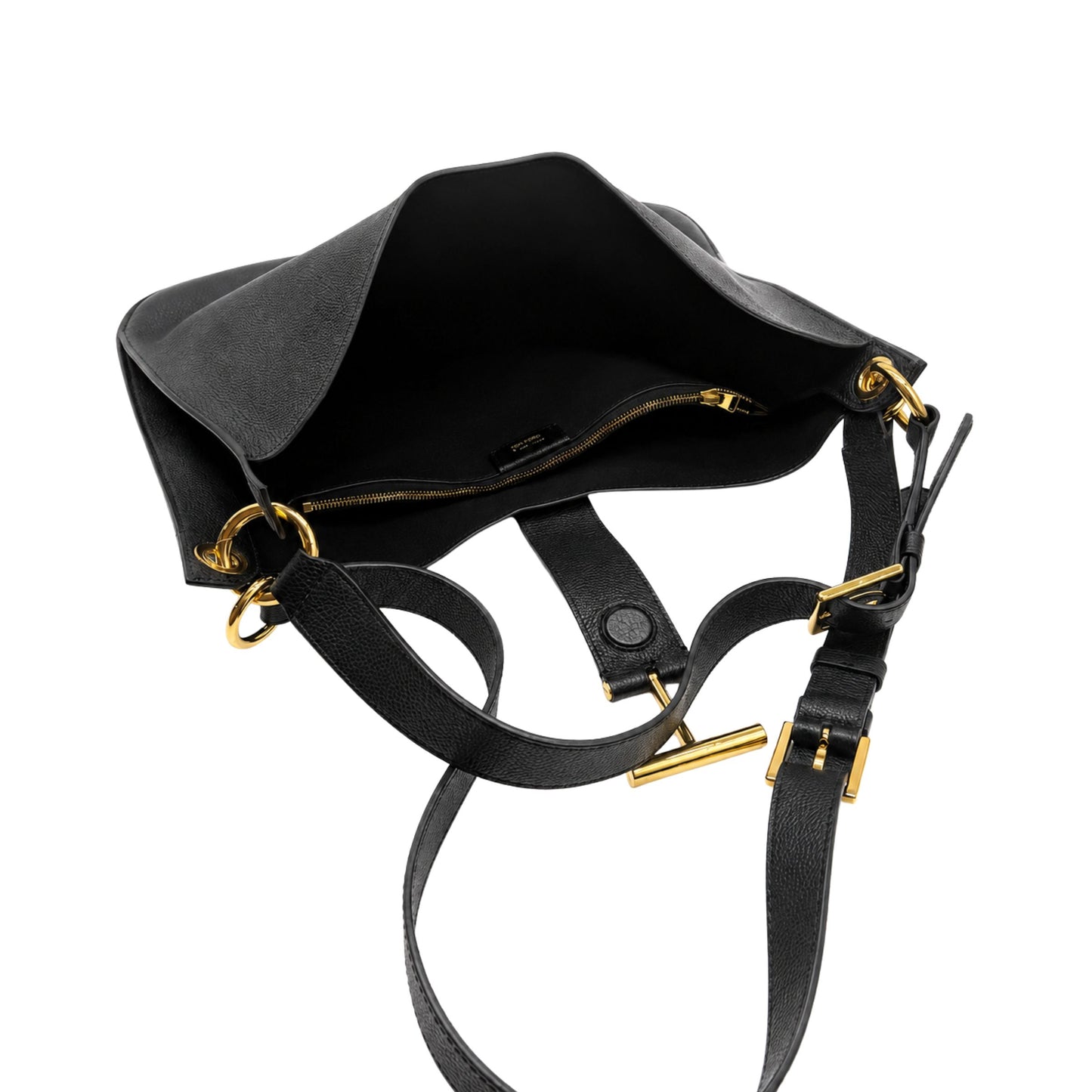 Tom Ford Black Large Tara Hobo Bag