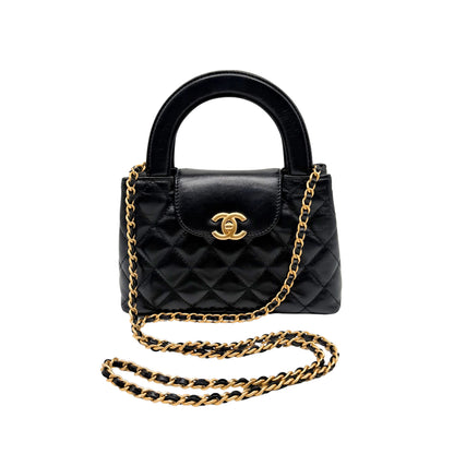 Chanel Kelly Nano Shopper in Black with Gold Hardware