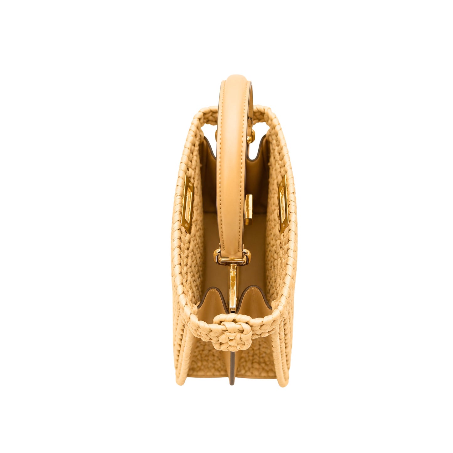 Fendi Raffia Medium Peekaboo Handbag