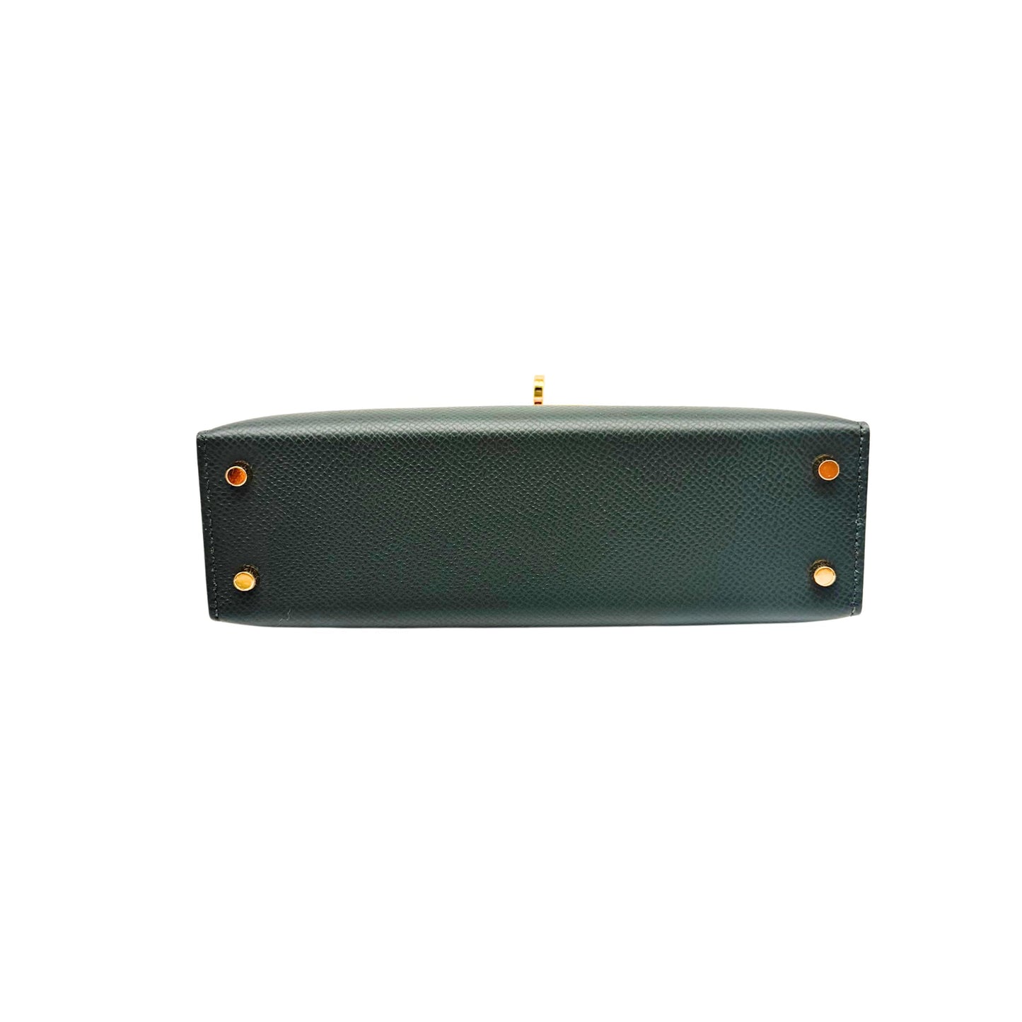 Hermes Mini Kelly in Vert Mangrove in Epsom with Gold Hardware