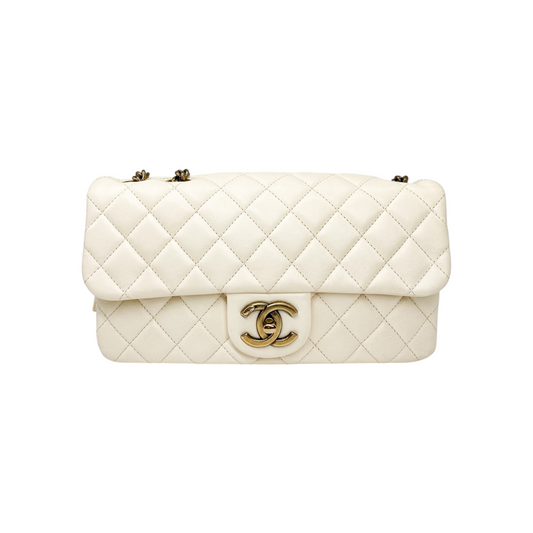 Chanel Ivory Crown Flap Bag