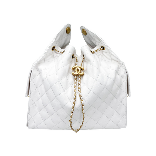 Chanel 25 White Medium