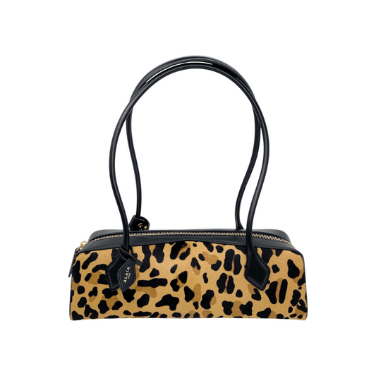 Alaia Leopard Black Le Teckel Shoulder Bag