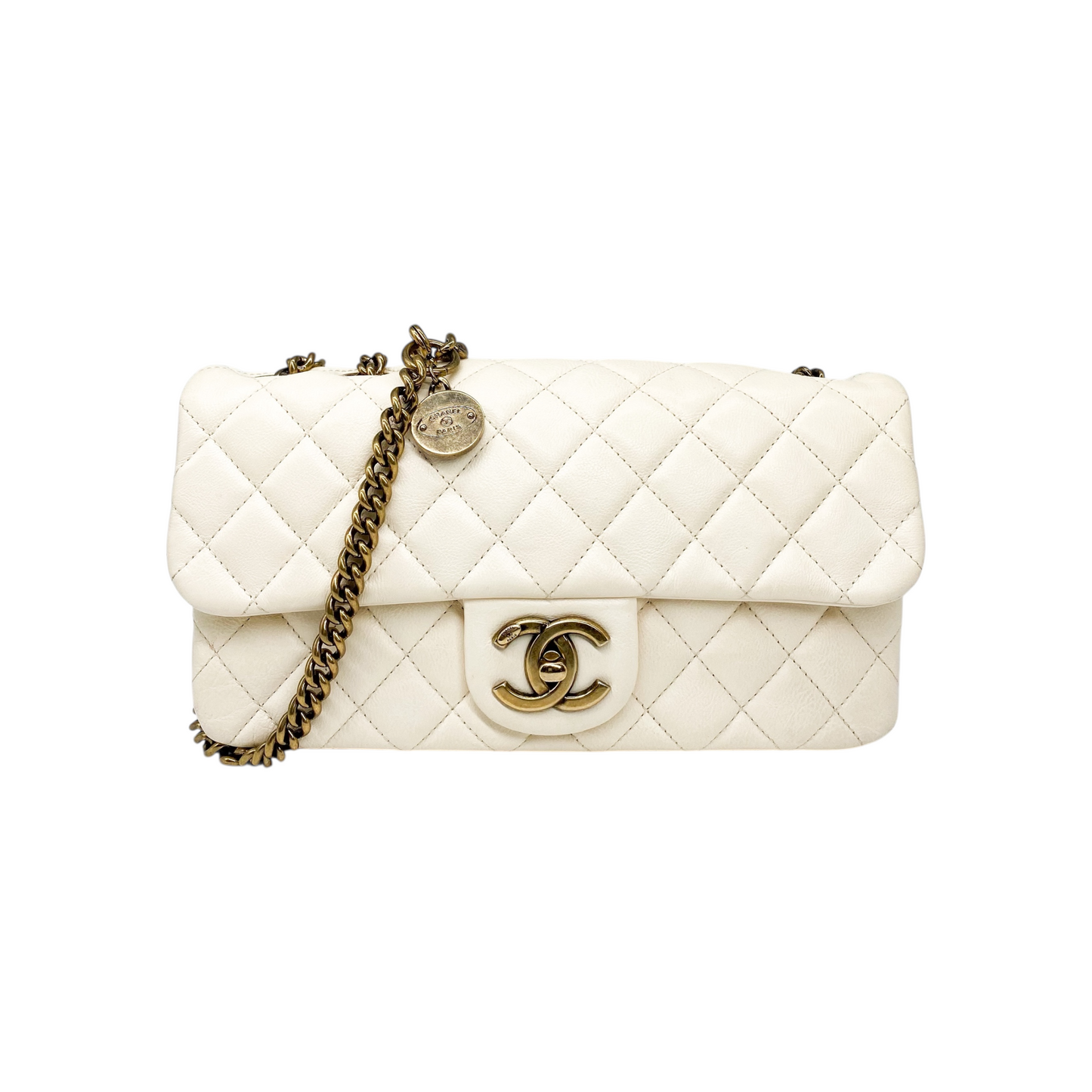 Chanel Ivory Crown Flap Bag