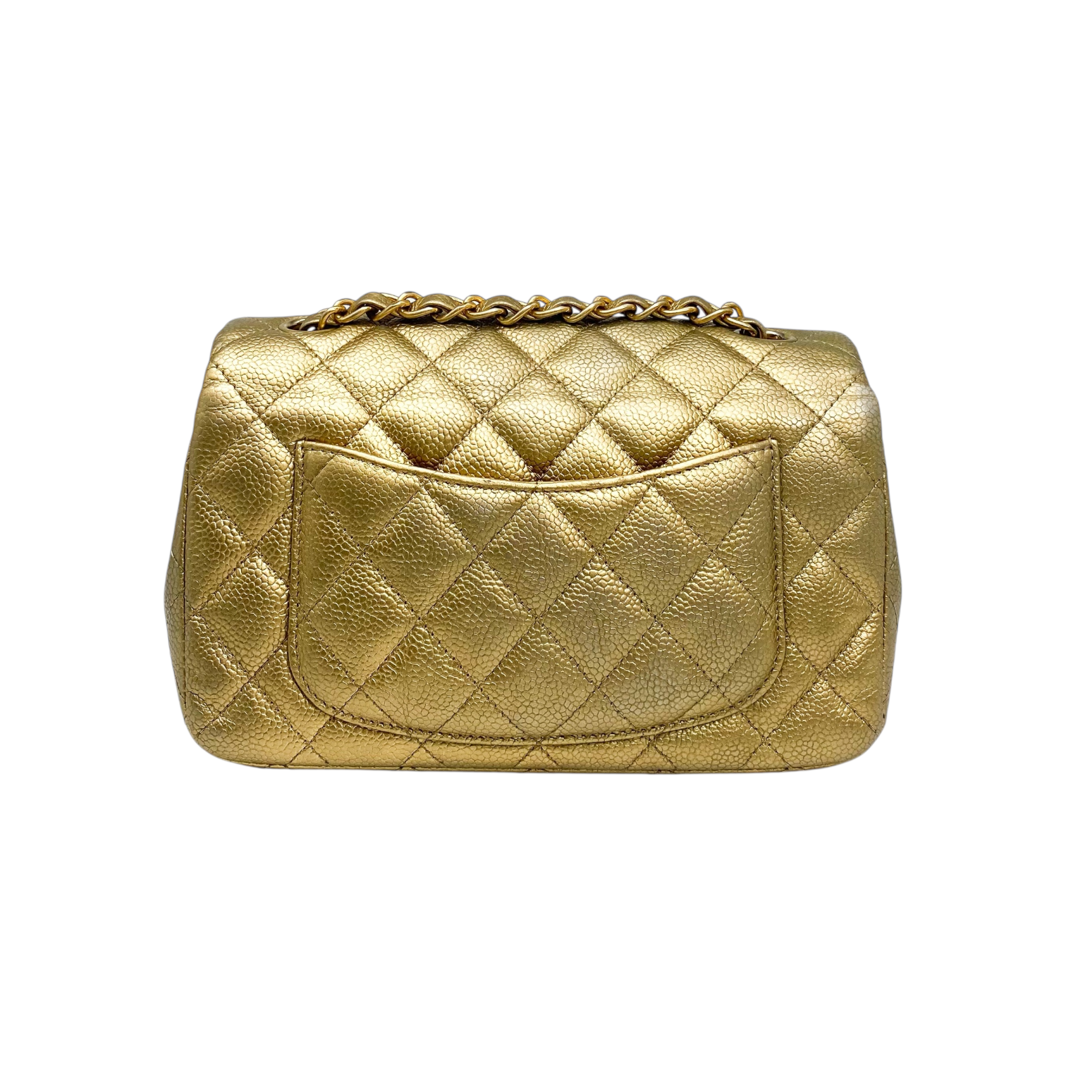 Chanel Metallic Gold Mini Rectangle