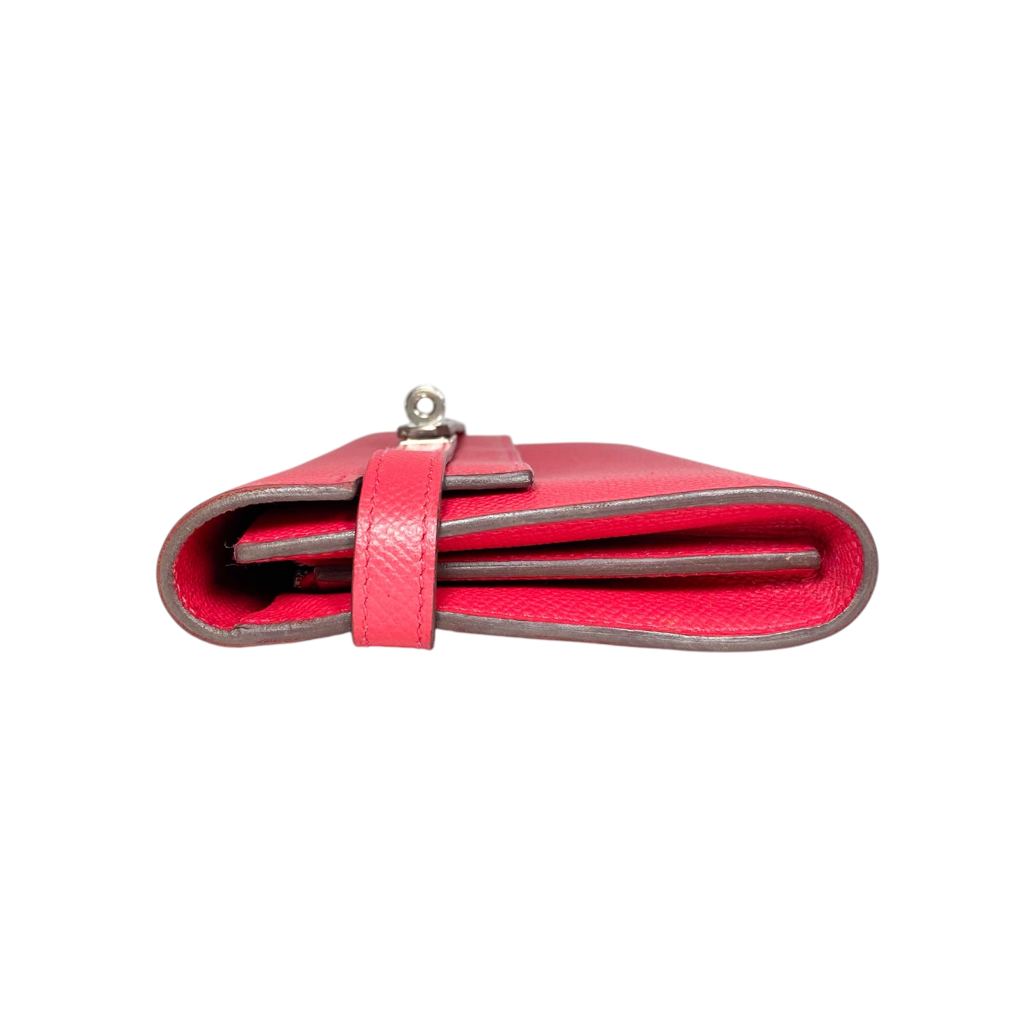 Hermes Kelly Wallet Framboise Epsom Palladium Hardware