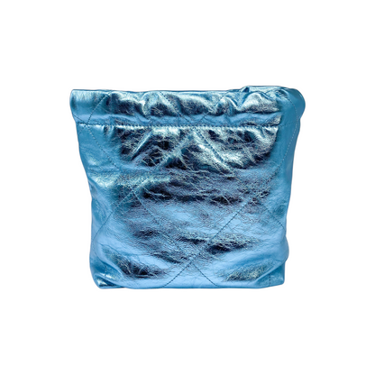 Chanel 22 Metallic Blue Mini