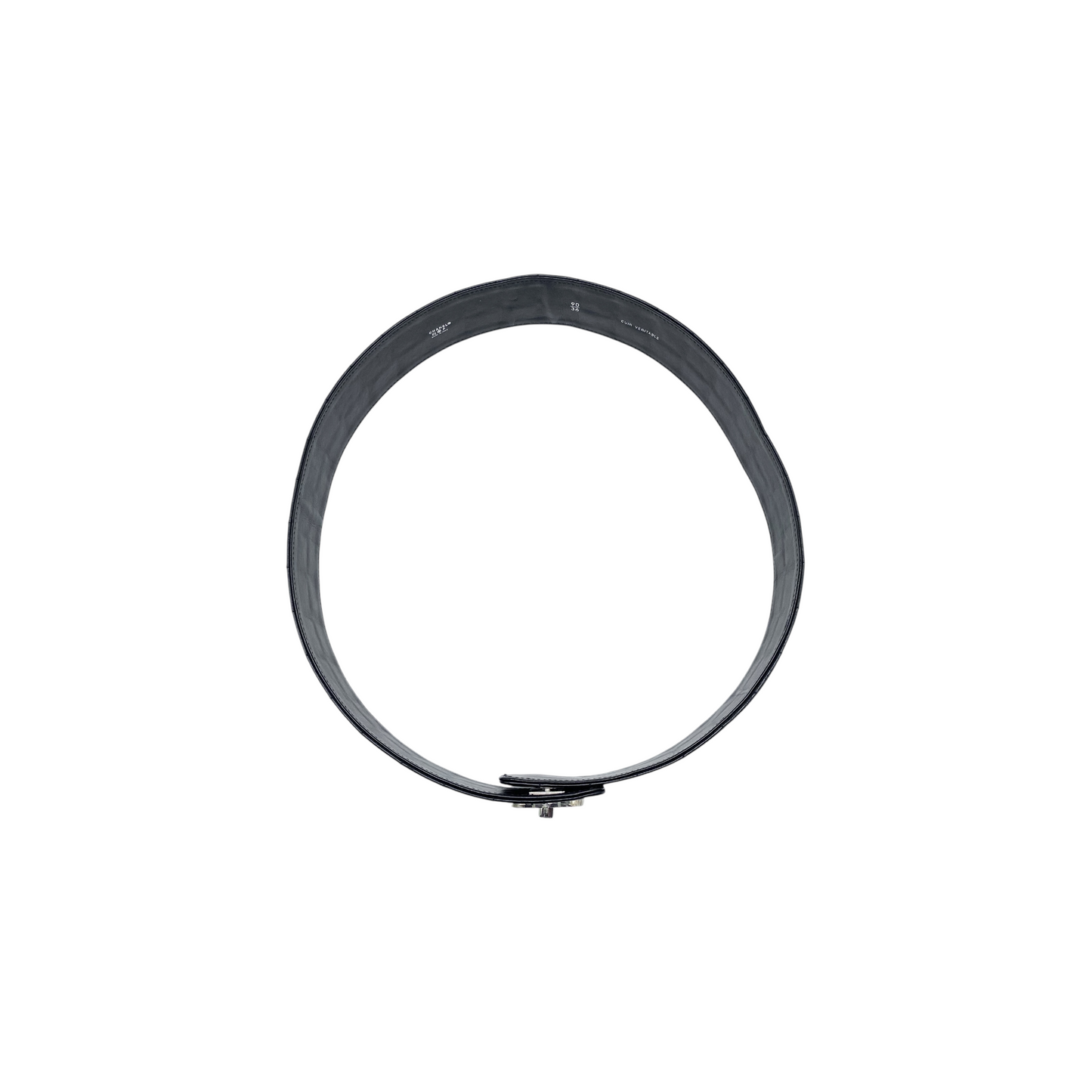 Chanel Black Vintage Chocolate Bar Belt