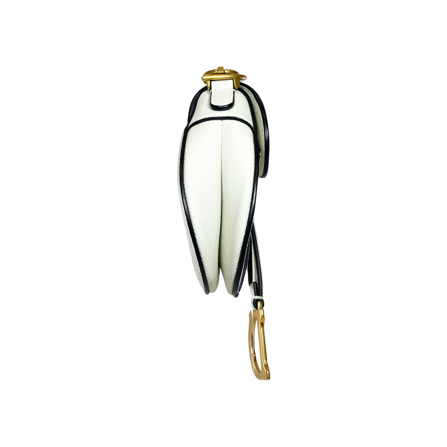 Dior White Mini Saddle Bag