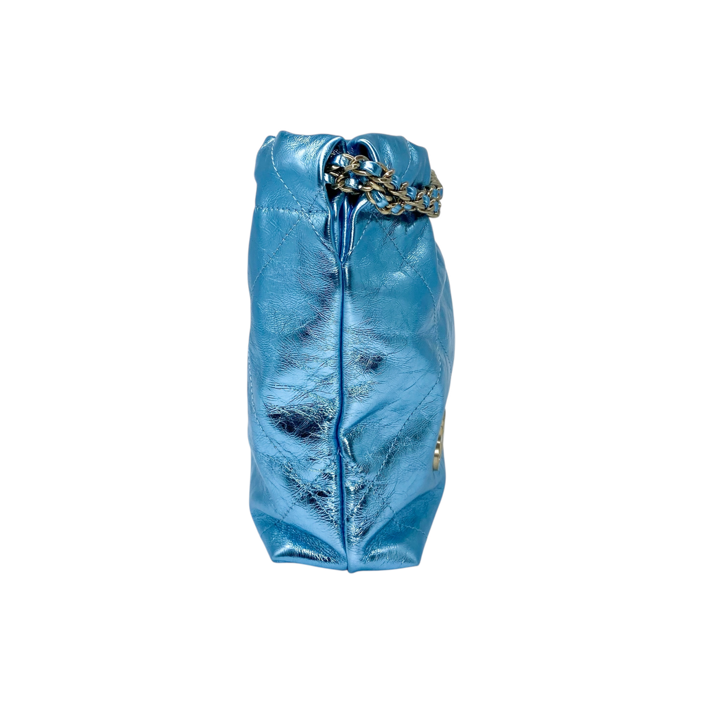 Chanel 22 Metallic Blue Mini