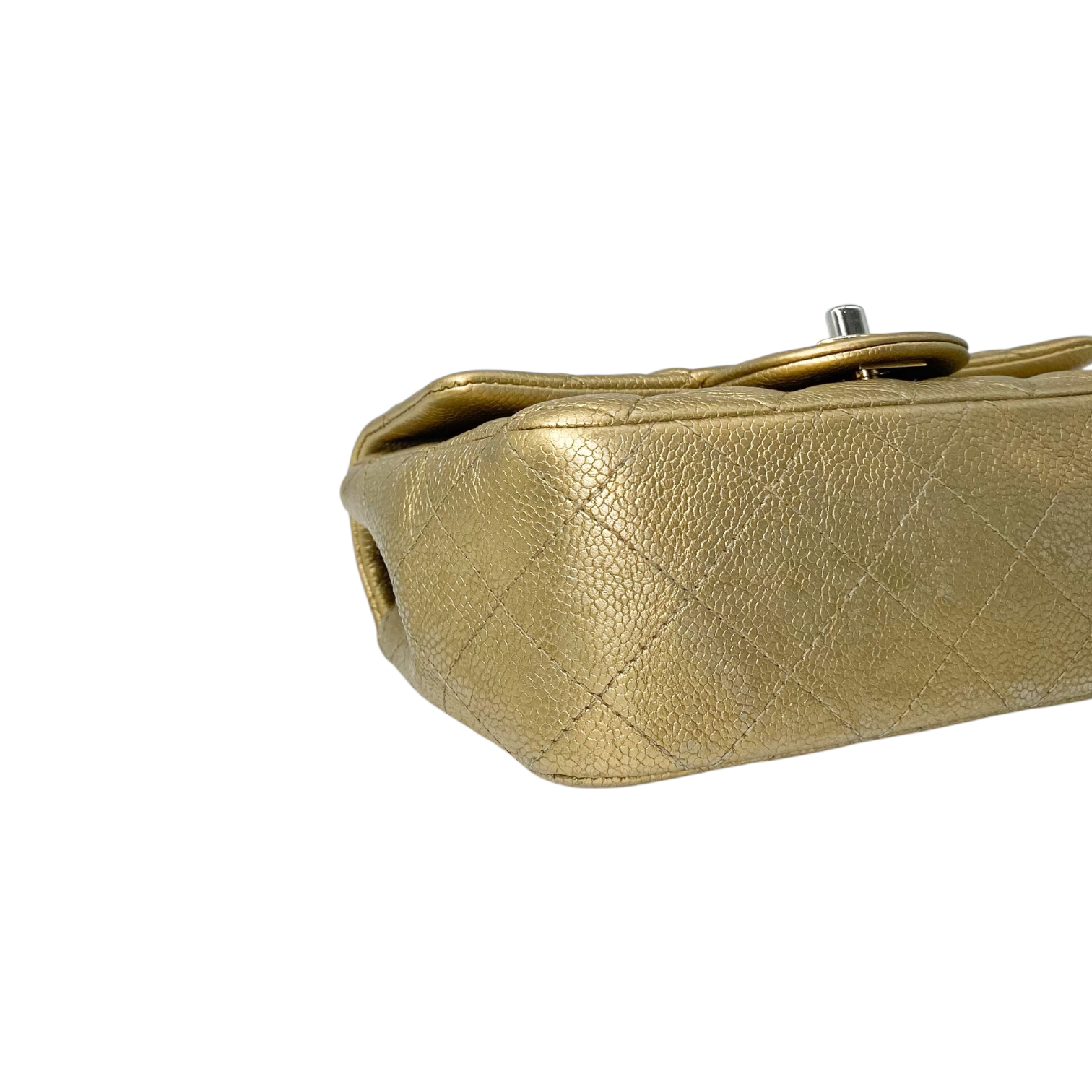 Chanel Metallic Gold Mini Rectangle