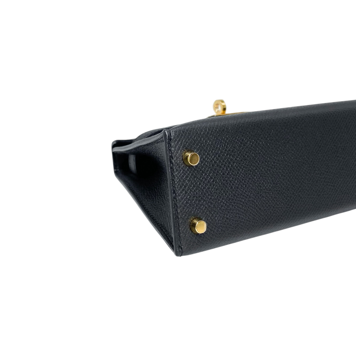 Hermes Mini Kelly 20 Black Epsom Gold Hardware