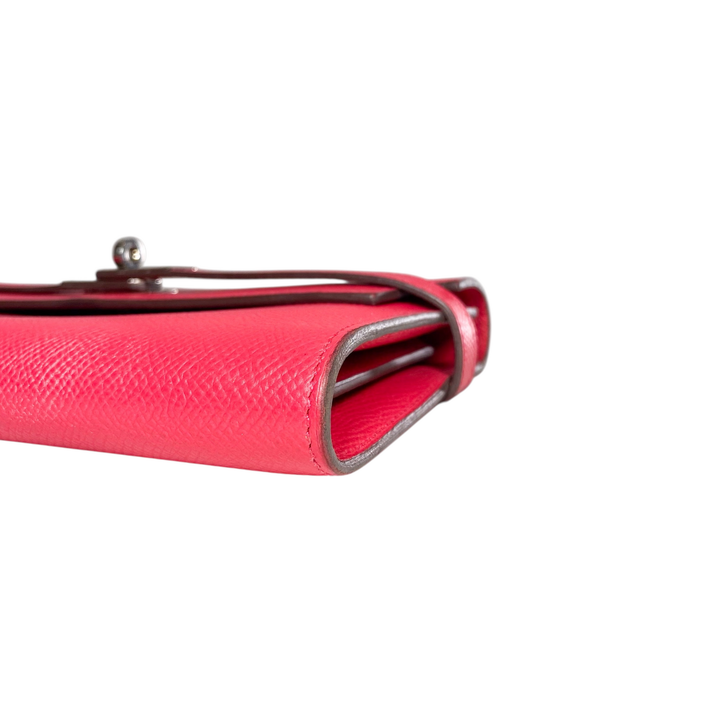Hermes Kelly Wallet Framboise Epsom Palladium Hardware
