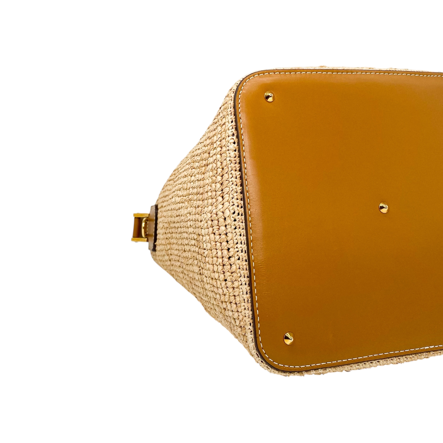 Mark Cross Beige Raffia Bucket Bag