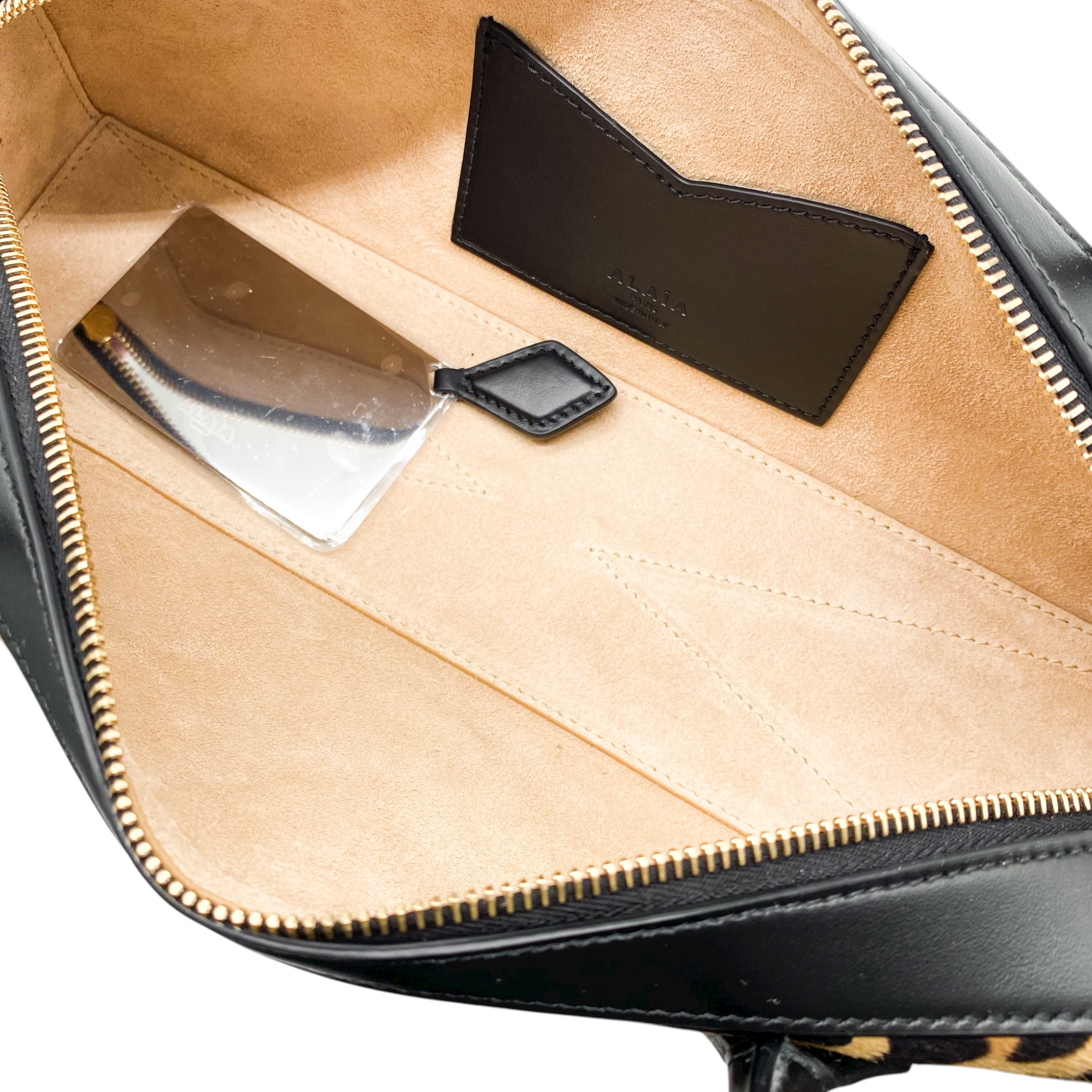 Alaia Leopard Black Le Teckel Shoulder Bag