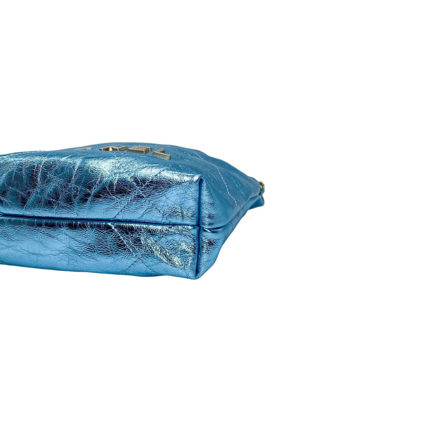 Chanel 22 Metallic Blue Mini