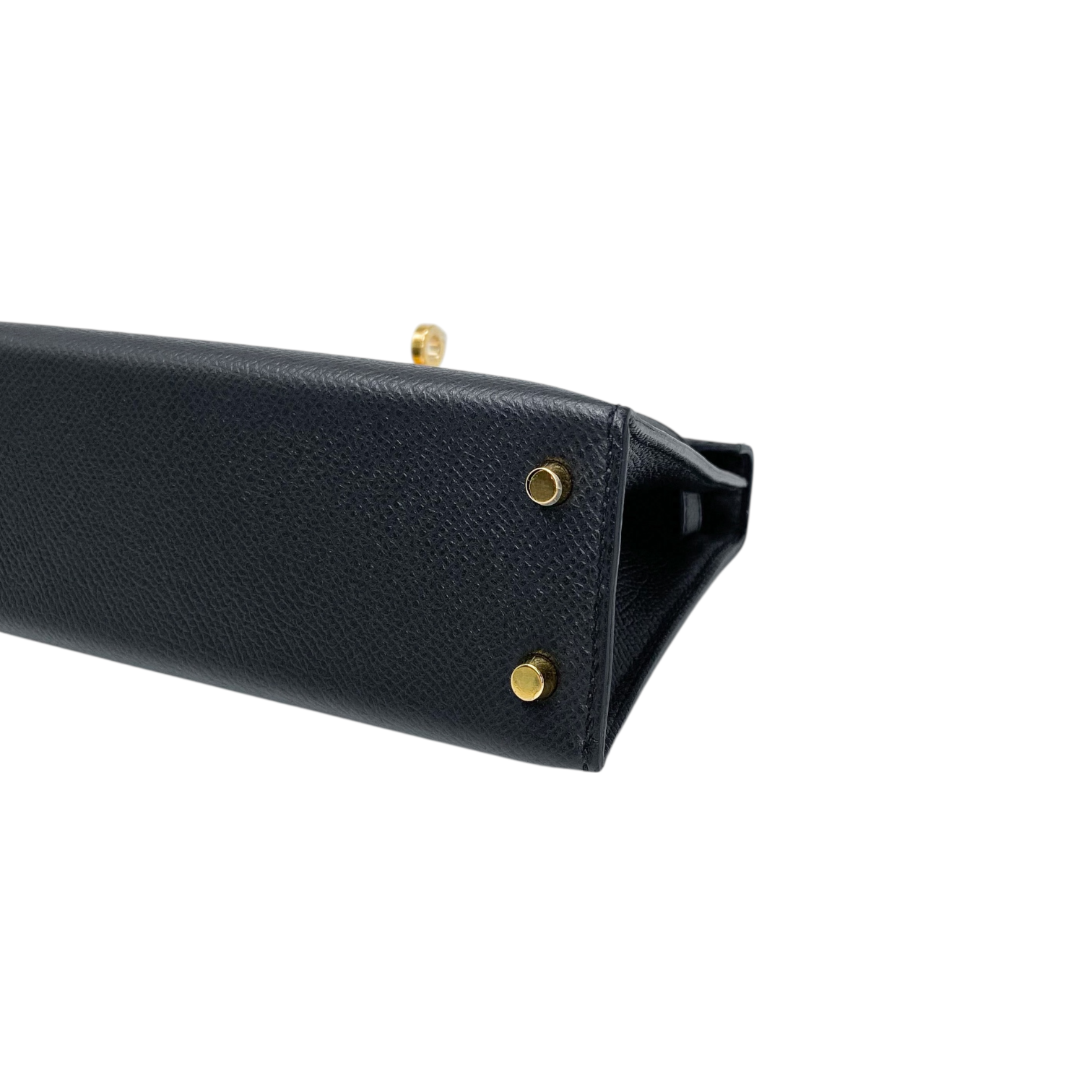 Hermes Mini Kelly 20 Black Epsom Gold Hardware