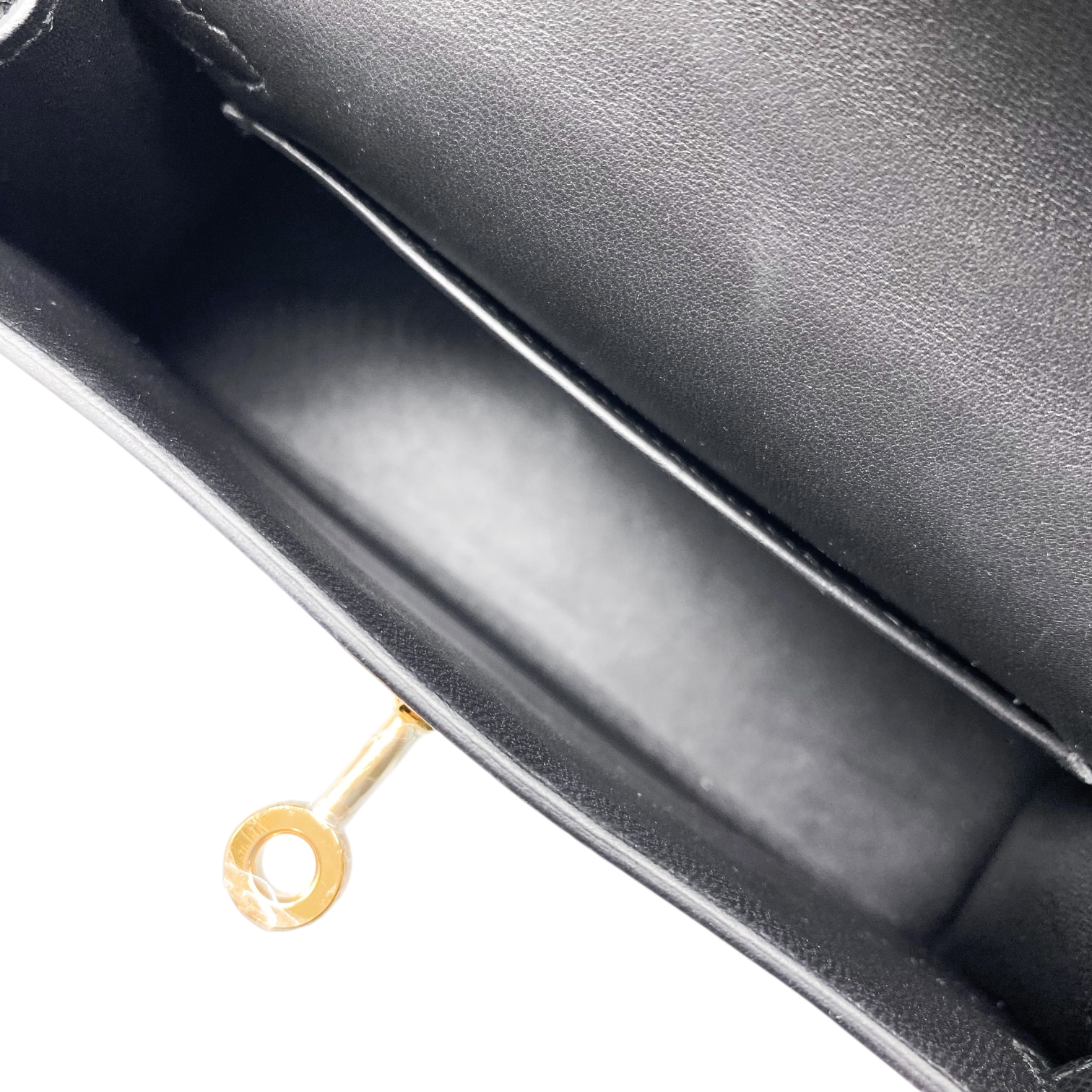 Hermes Mini Kelly 20 Black Epsom Gold Hardware