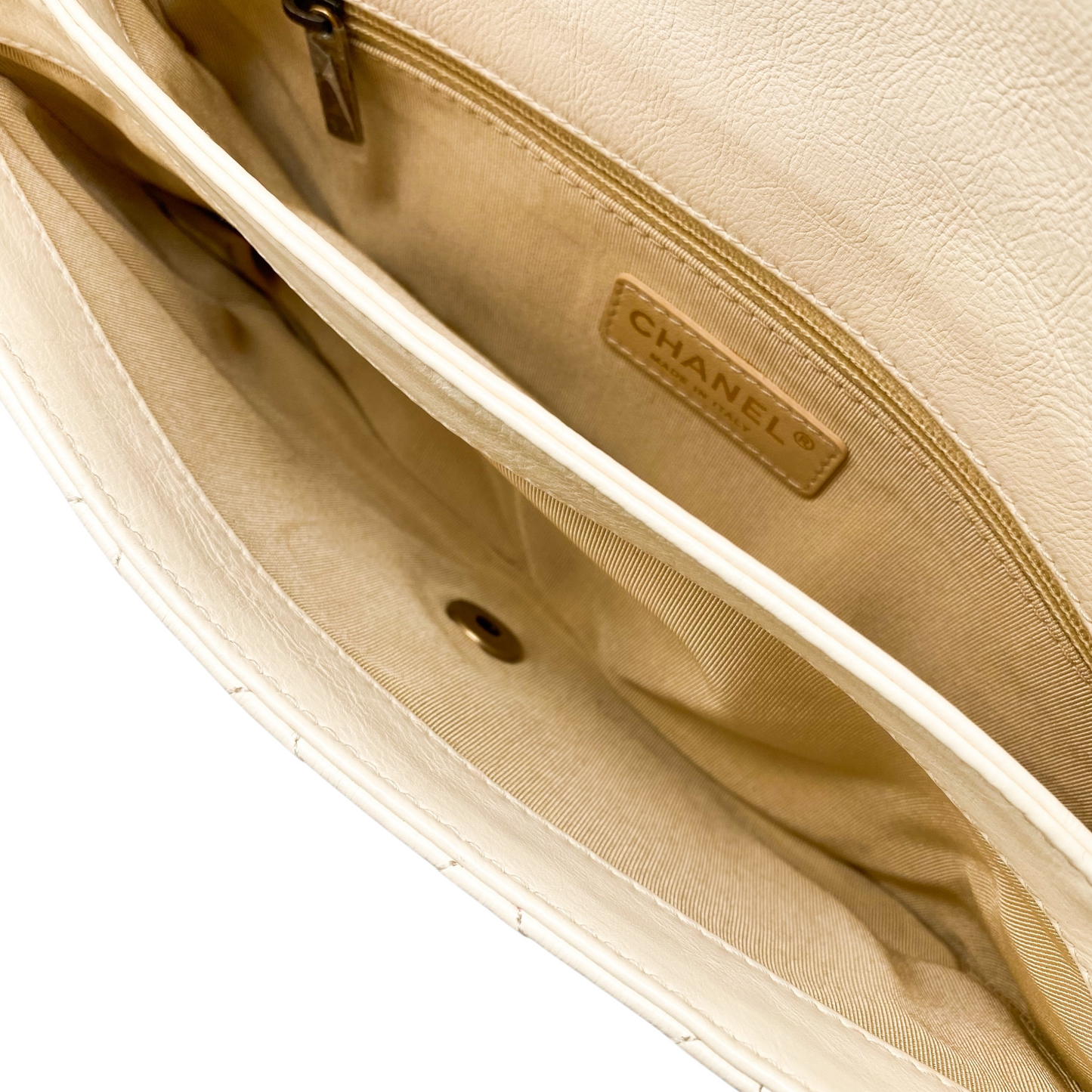 Chanel Ivory Crown Flap Bag