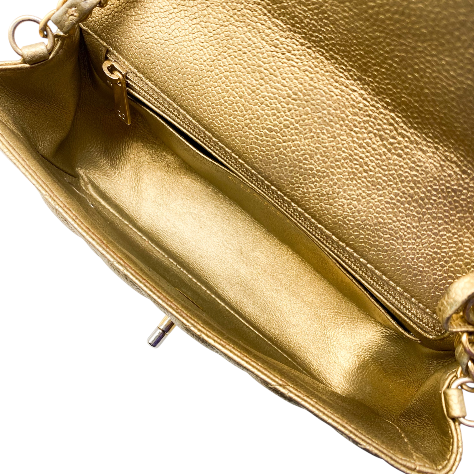 Chanel Metallic Gold Mini Rectangle