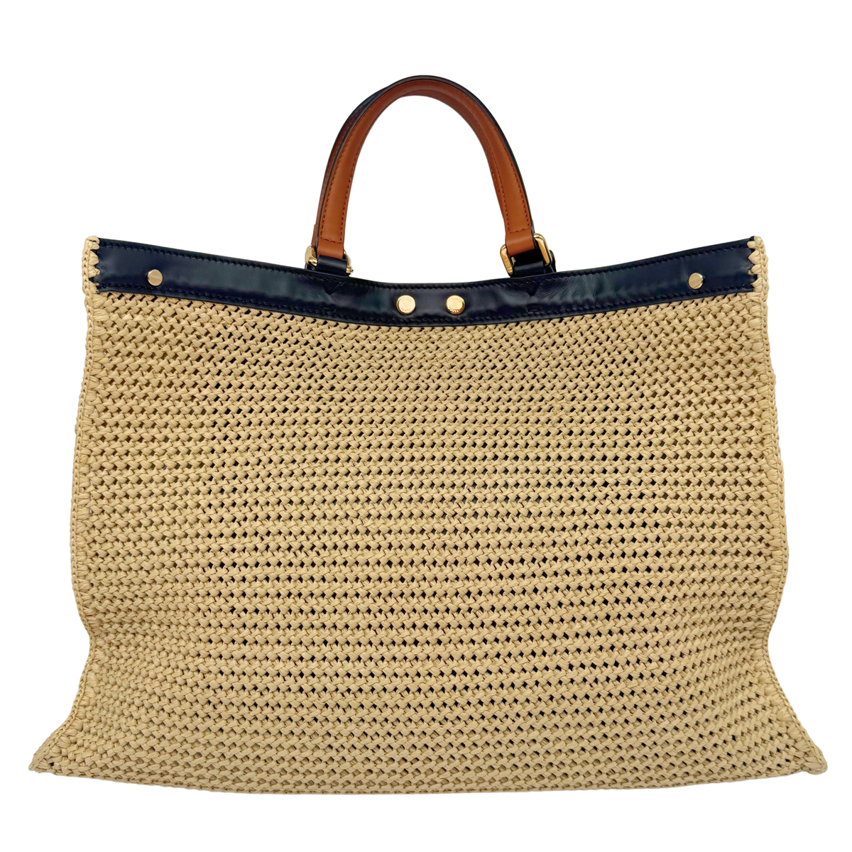 Fendi Raffia Peek-A-Boo X-Tote