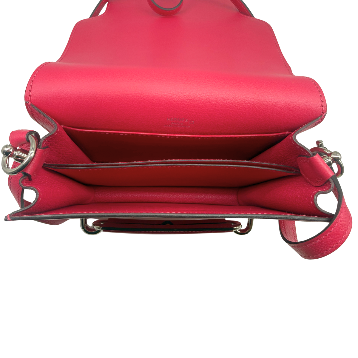 Hermès Mini Roulis 18 Rose Mexico Allegator Touch/ Swift Palladium Hardware