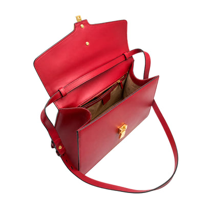 Gucci Sylvie Red Web Top Handle Bag
